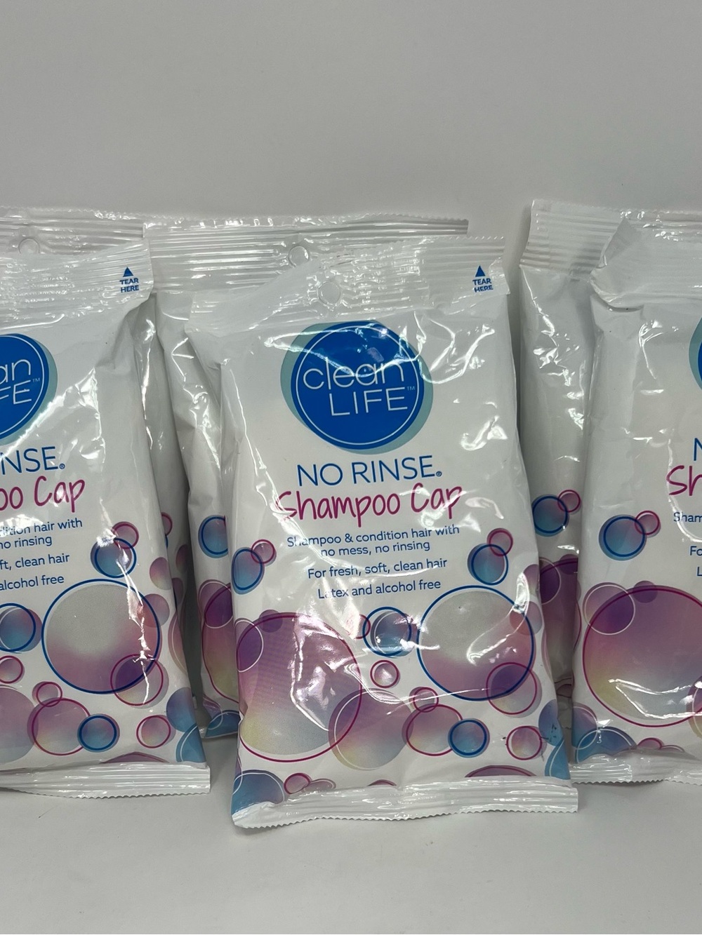 No Rinse Shampoo Cap Six Packages New Sealed In Packet Clean Life
